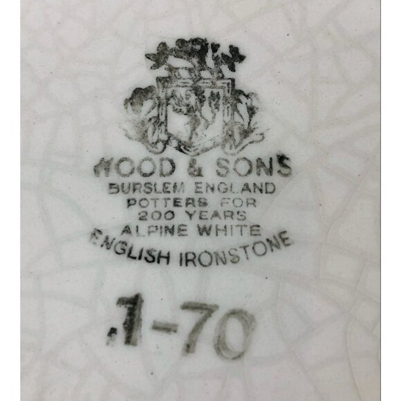 Wood And Sons Teapot English Ironstone Gold Trim Leaf Design Alpine White - Picture 2 of 10